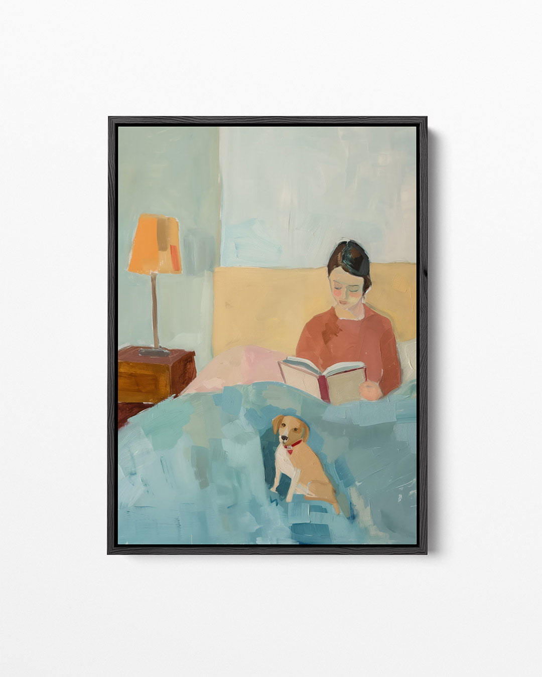 Huiselijke lezing – staand wanddecoratie kunstwerk