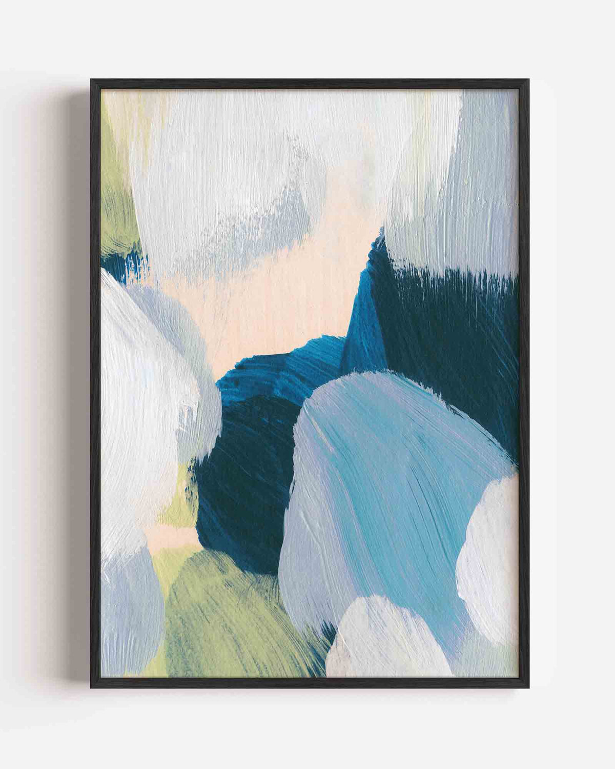 Abstracte penseelstreken – schilderkunst portret poster als wanddecoratie