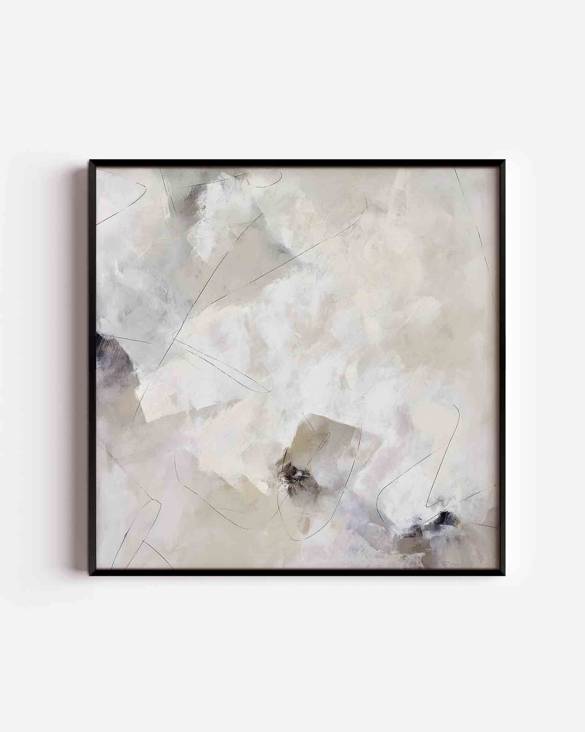 Abstracte lijnen – abstracte textuur vierkante poster als wanddecoratie