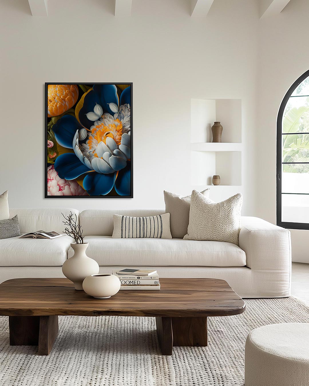 Bloemrijke harmonie – moderne staande wandkunst