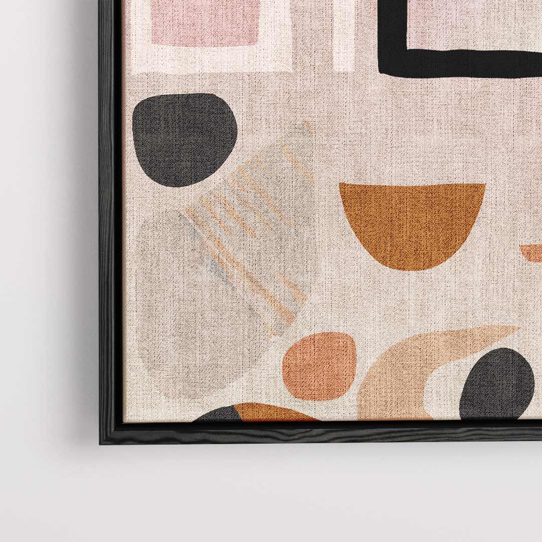 Abstracte Aardetinten Compositie – dibond kunstwerk als wanddecoratie