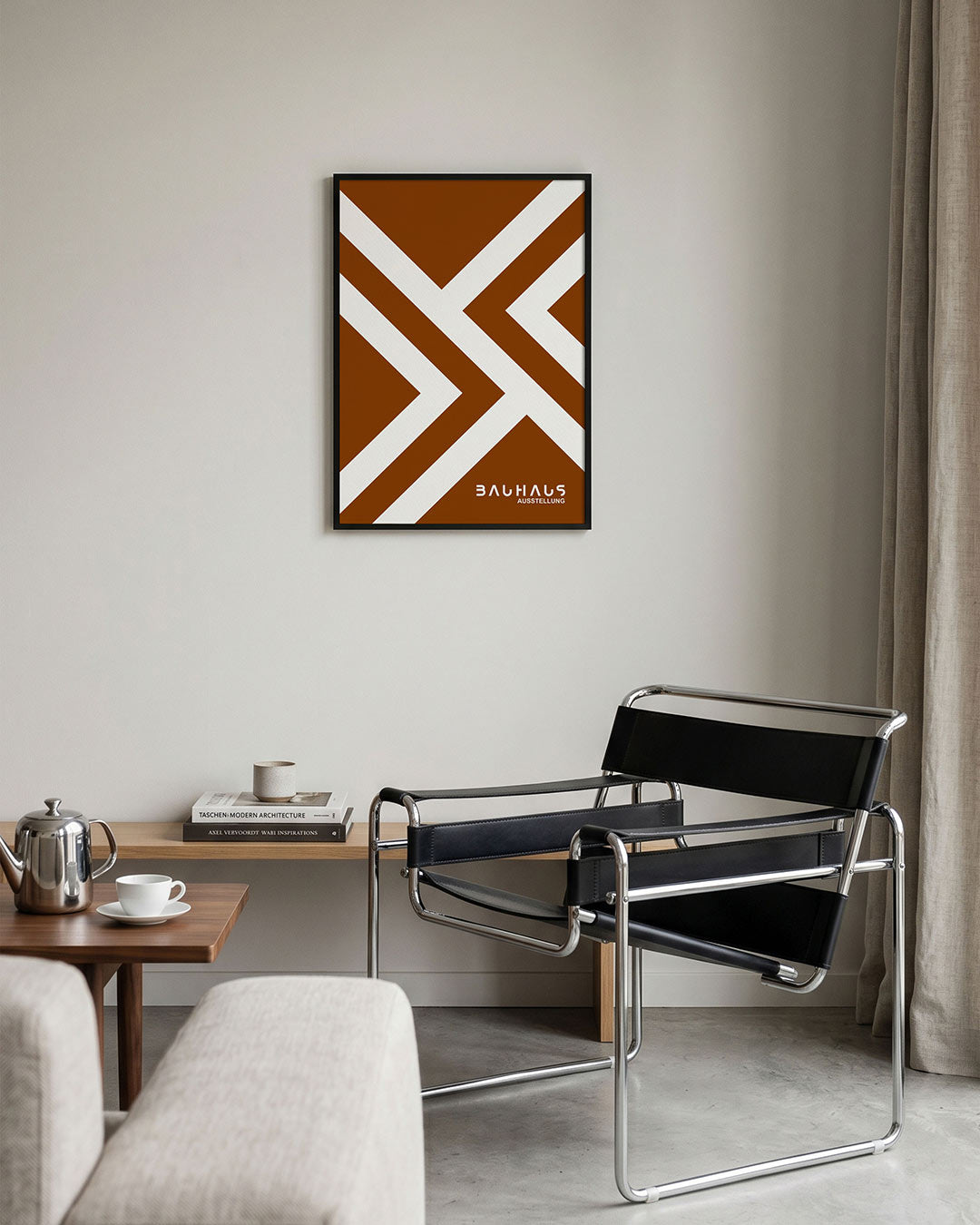 Lijnen en vlakken – geometrische Bauhaus poster in staand formaat