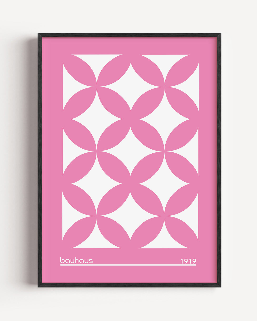 Vormritme en kleur – staande Bauhaus poster als wanddecoratie
