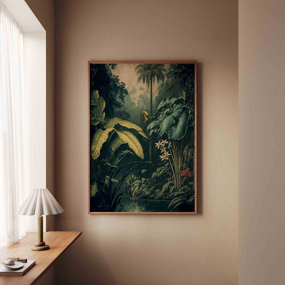Tropische planten – staande jungle wanddecoratie van WallArtistic