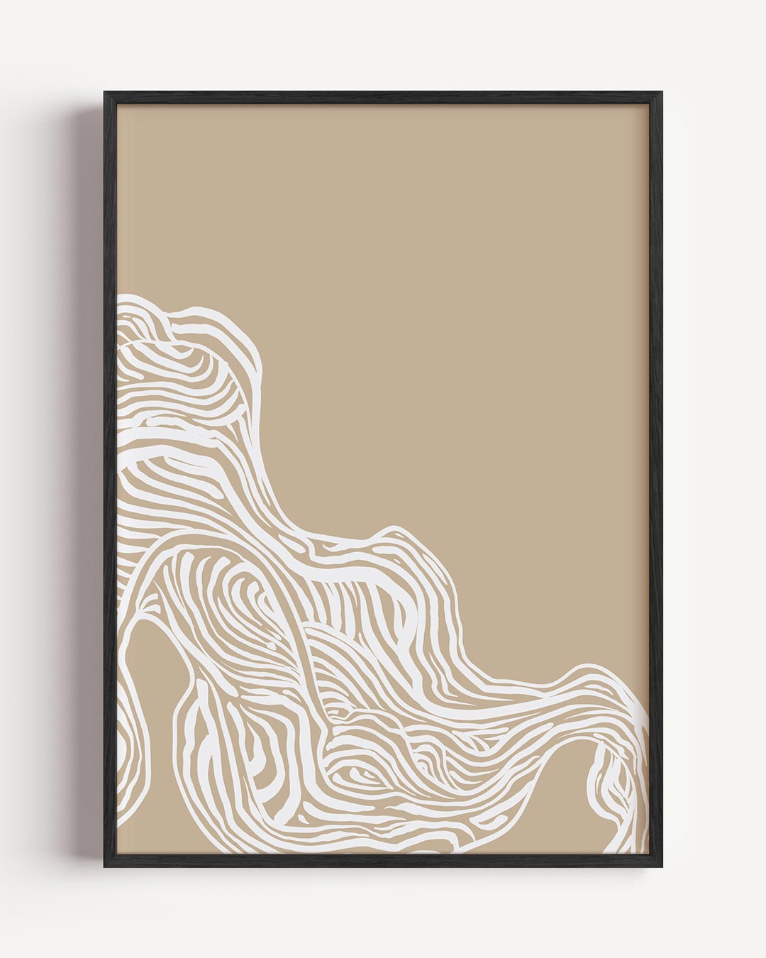 Elegante Organische Lijnen – abstracte portret poster als wanddecoratie