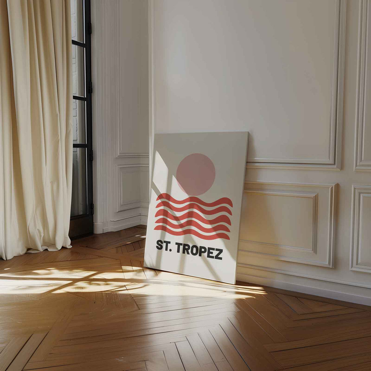 Zonnige St. Tropez – dibond wanddecoratie in staand formaat