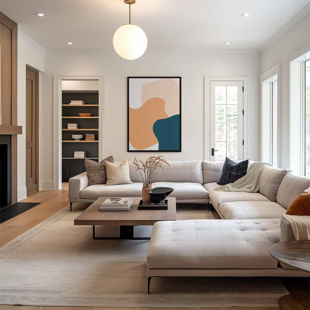 Kleurrijke Vormencompositie – staand kunstwerk voor modern interieur